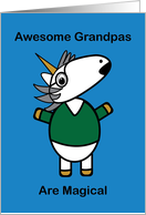 Happy Birthday Grandpa Magical Unicorn Funny card