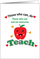 Happy Teacher Appreciation Day Funny Awesome Apple