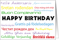 Multilanguage Birthday Card - All Languages card
