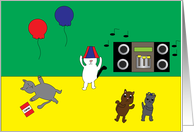 Party Animals Birthday card