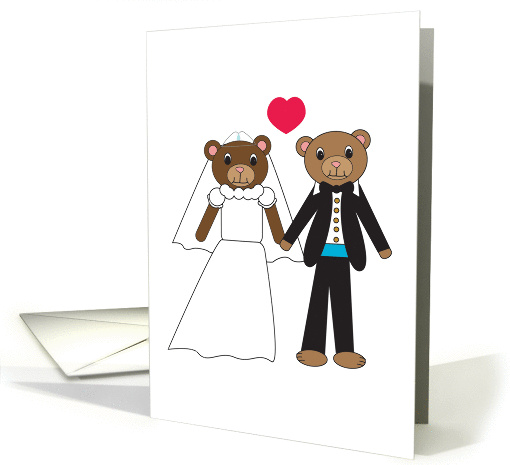 Congratulations Bear Wedding card (824579)