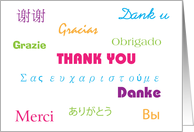 Thank You in Many Languages card