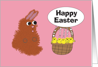 Happy Easter from Bunny and Baby Chicks card