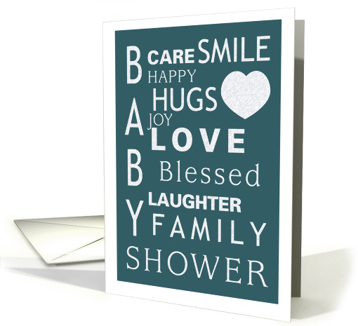 Baby Shower Subway Art Invitation card (881035)