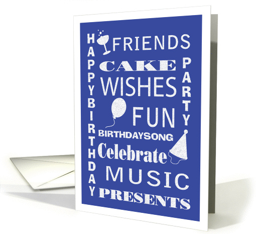 Birthday Party Subway Art Invitation card (896641)