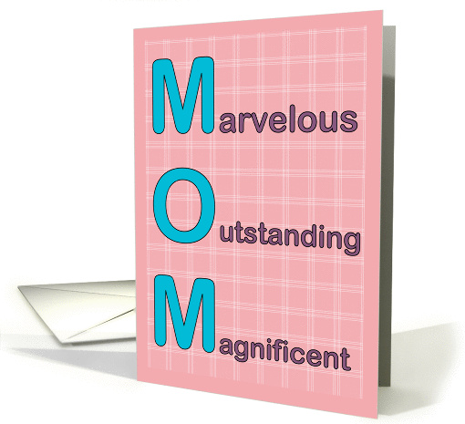 Marvelous Outstanding Magnificent Mom Mother's Day card (920844)