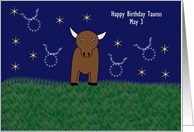 Taurus Bull Birthday Card