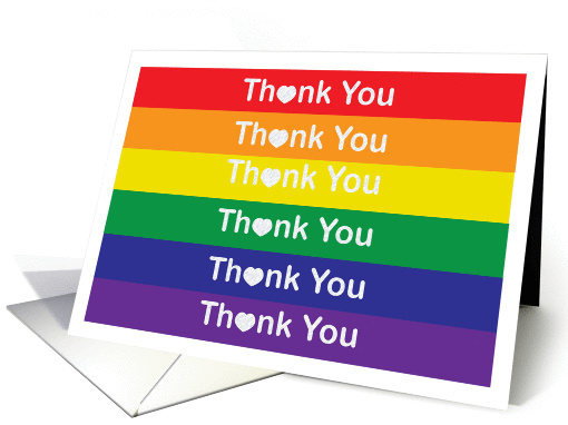 Heart Rainbow Thank You card (935343)