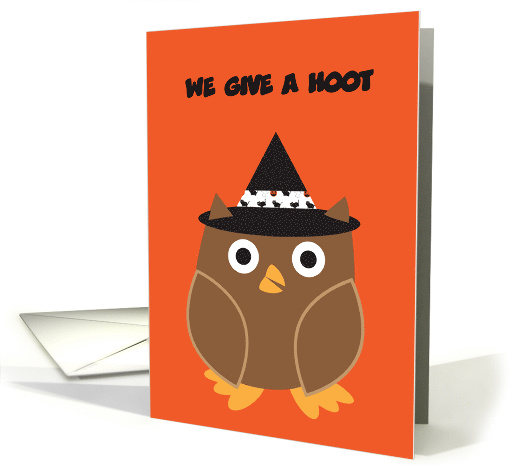 Happy Owl Halloween card (951999)