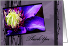 Purple Clematis flower Thank you card