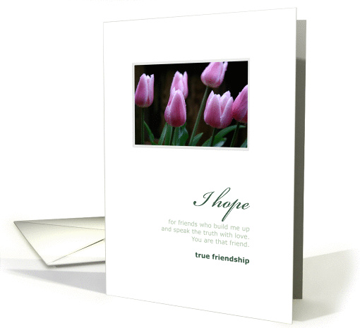 True Friend Pink Tulips card (793935)