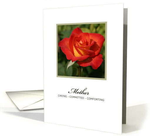 A Red Rose on Mother's Day for Mom card (796515)