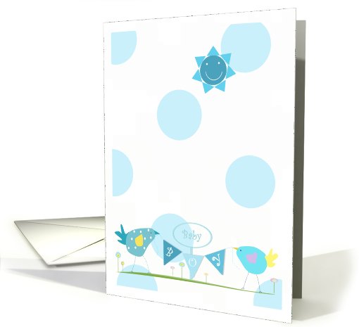 New baby Boy Blue Birds card (757296)