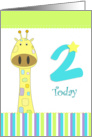 2nd birthday giraffe card