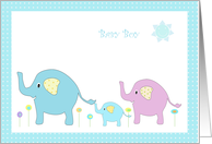 New baby boy elephant card