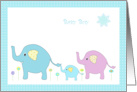 New baby boy elephant card