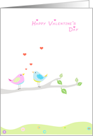 Valentine’s day birds card