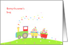 Valentine’s day train white card