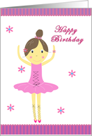 Happy birthday ballerina card