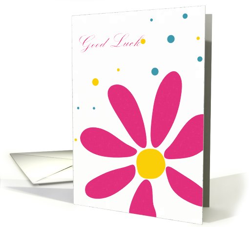 Good luck pink flower card (803169)