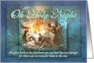 Oh Holy Night Christmas Manger Nativity Scene Mother and Child card