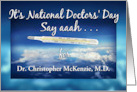 National Doctors’ Day to Doctor Aaah is for Awesome Add Name card