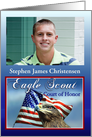 Eagle Scout Court of Honor Invitation, Eagle and Flag Photo Card