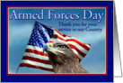Armed Forces Day, Patriotic Eagle and American Flag card