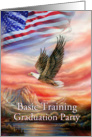 Basic Training Graduation Party Invitation, Flying Eagle Sunset card