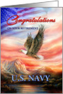Congratulations on Retirement from U. S. Navy, Flying Eagle card