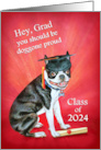Happy Graduation Class of 2024 Graduation with Boston Terrier Dog card