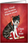 Happy Graduation Class of 2024 Graduation with Boston Terrier Dog card