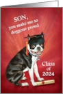2024 Boston Terrier Congratulations to Son Graduation Class of 2024 card