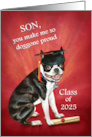 2025 Boston Terrier Congratulations to Son Graduation Class of 2025 card