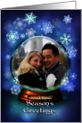 Season’s Greetings Christmas Snow Globe Custom Photo Card