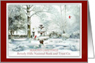 Season’s Greetings to Employee Custom Front Christmas Cardinals card