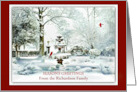 Season’s Greetings Custom Front Winter Garden and Cardinals card