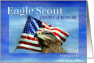 Program for Eagle Scout Court of Honor, Golden Eagle and Flag card