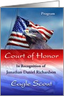 Program for Eagle Scout Court of Honor, Add Name to Custom Front card
