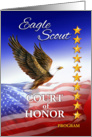 Program for Eagle Scout Court of Honor, Eagle, Flag and Stars card