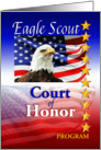 Program for Eagle Scout Court of Honor, Flag and Eagle card