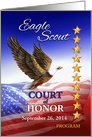 Program for Eagle Scout Court of Honor, Flying Eagle Custom Front card