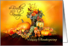 To Brother and his Family, Happy Thanksgiving, Pumpkins and Leaves card