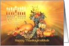 Happy Thanksgivukkah, Chanukkah and Thanksgiving Menorah card