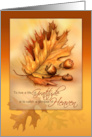 Thanksgiving Life of Gratitude with Autumn Leaves and Acorns card