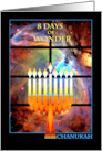 Chanukah Eight Days of Wonder Menorah in Window to Universe card