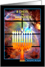 Messianic Chanukah Eight Days of Wonder Menorah in Window card