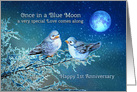 Happy First Anniversary Bluebirds Under a Blue Moon card