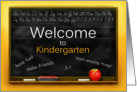 First Day of School, Kindergarten Welcome, Chalkboard card
