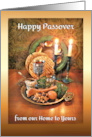 Happy Passover from our Home to Yours Candles and Seder Plate card